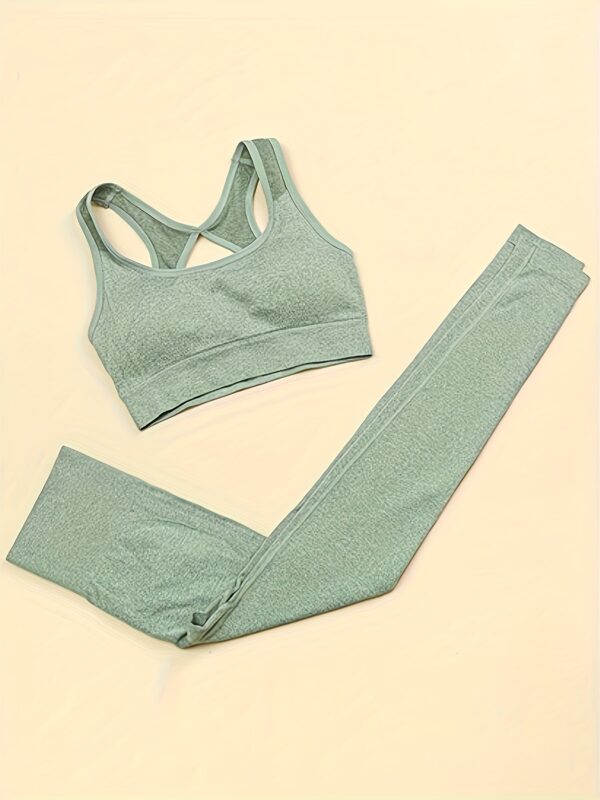 Workout Sets for Women Two Piece Outfits Seamless High Waist Leggings Yoga Crop Tops Athletic Sports Gym Sets - Image 10