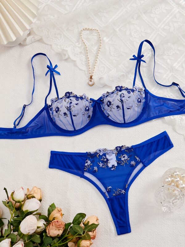 Sexy Lingerie Sets for Women with Floral Print, Bow Detail, Random Pattern - Adult Intimate Apparel, Intimate Apparel|Floral Print Lingerie|Bow Detailing, Lingerie Sets for Women - Image 6