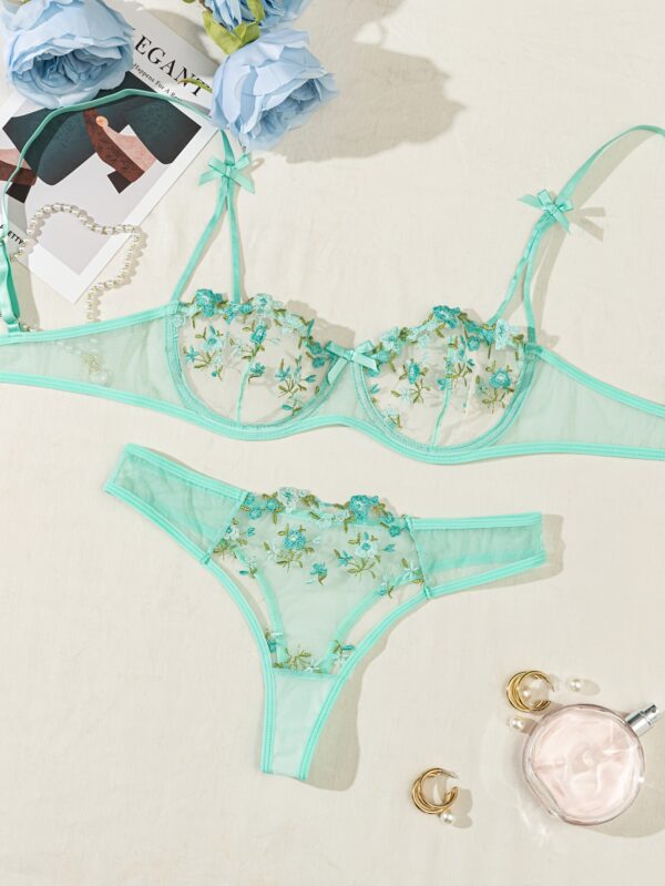 Sexy Lingerie Sets for Women with Floral Print, Bow Detail, Random Pattern - Adult Intimate Apparel, Intimate Apparel|Floral Print Lingerie|Bow Detailing, Lingerie Sets for Women - Image 5